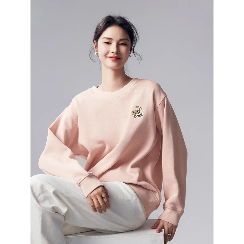 初棉249 【加绒款】宽松好运满满圆领卫衣休闲352608006