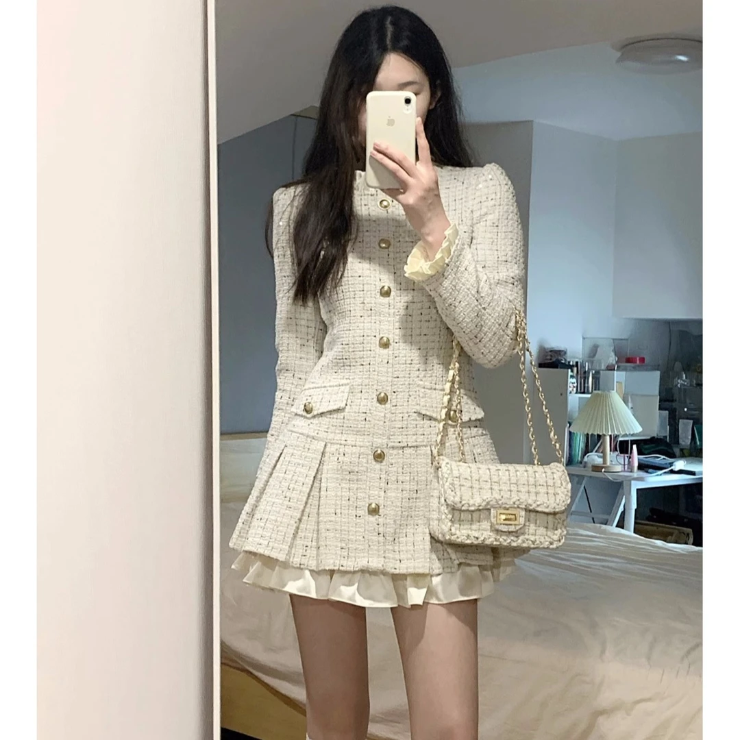 LY.Studio【艾洛蒂娜】桔梗法式小香风连衣裙气质别致裙子 8173