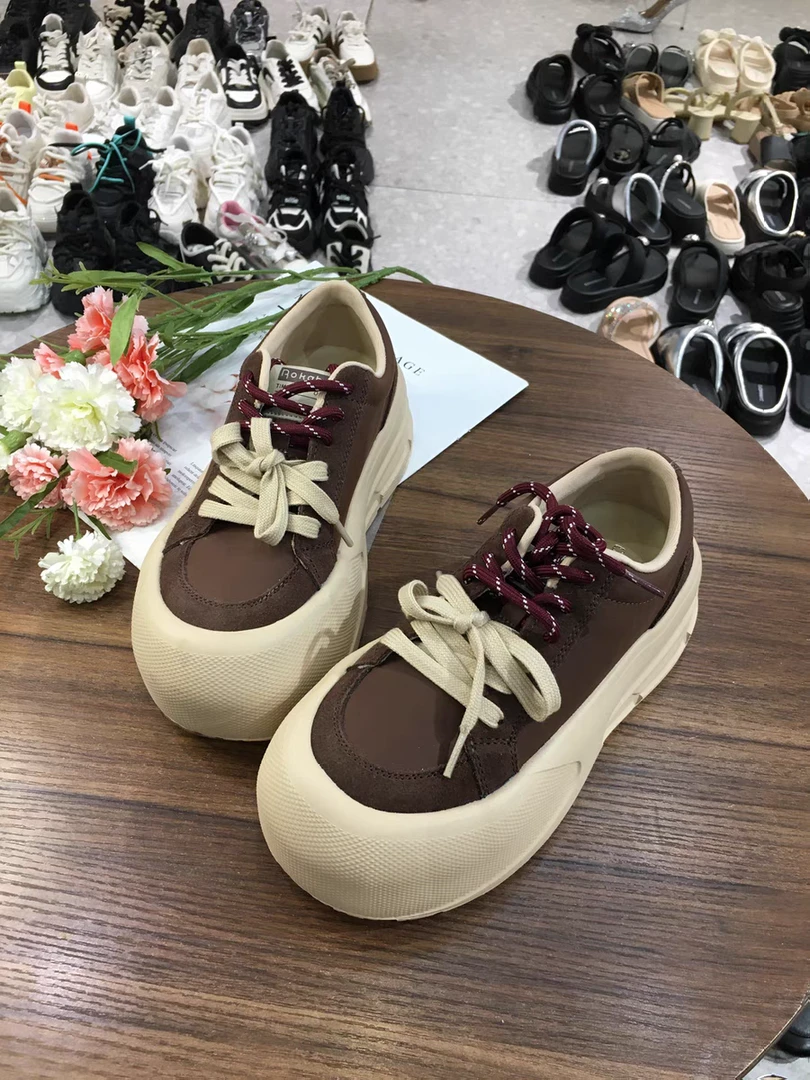 空降大福利！薄薄绒5cm超轻厚底韩系面包休闲鞋1-2739