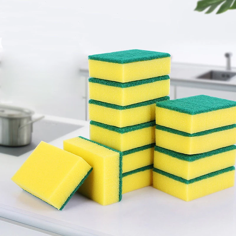 去污洗碗海绵刷厨房洗杯子清洁加厚吸水海棉沙块双面魔力擦碗洗锅