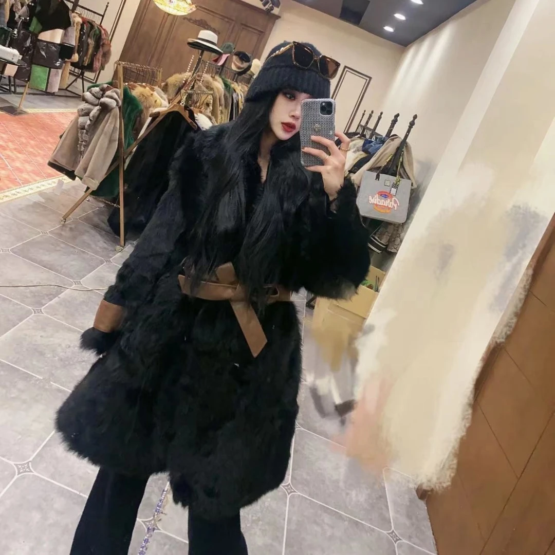 【DCP•Flagship store】211192 新款皮毛一体时尚长款外套