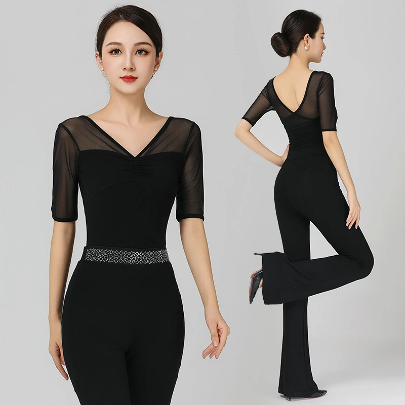 2025年新款形体导师服套装高端舞蹈练功服性感优雅仪态气质模特服