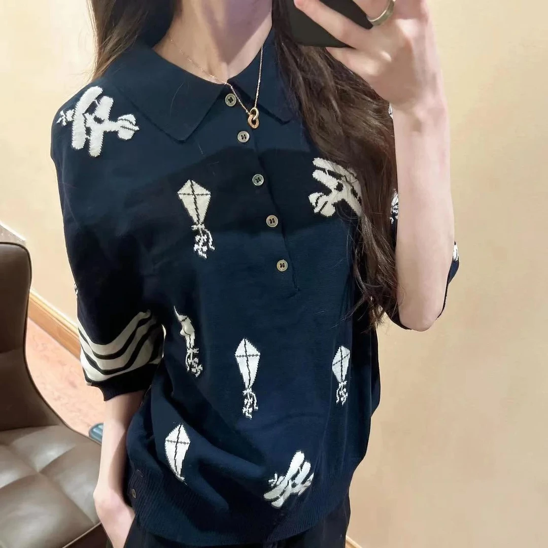 【DL】双色polo领五分短袖