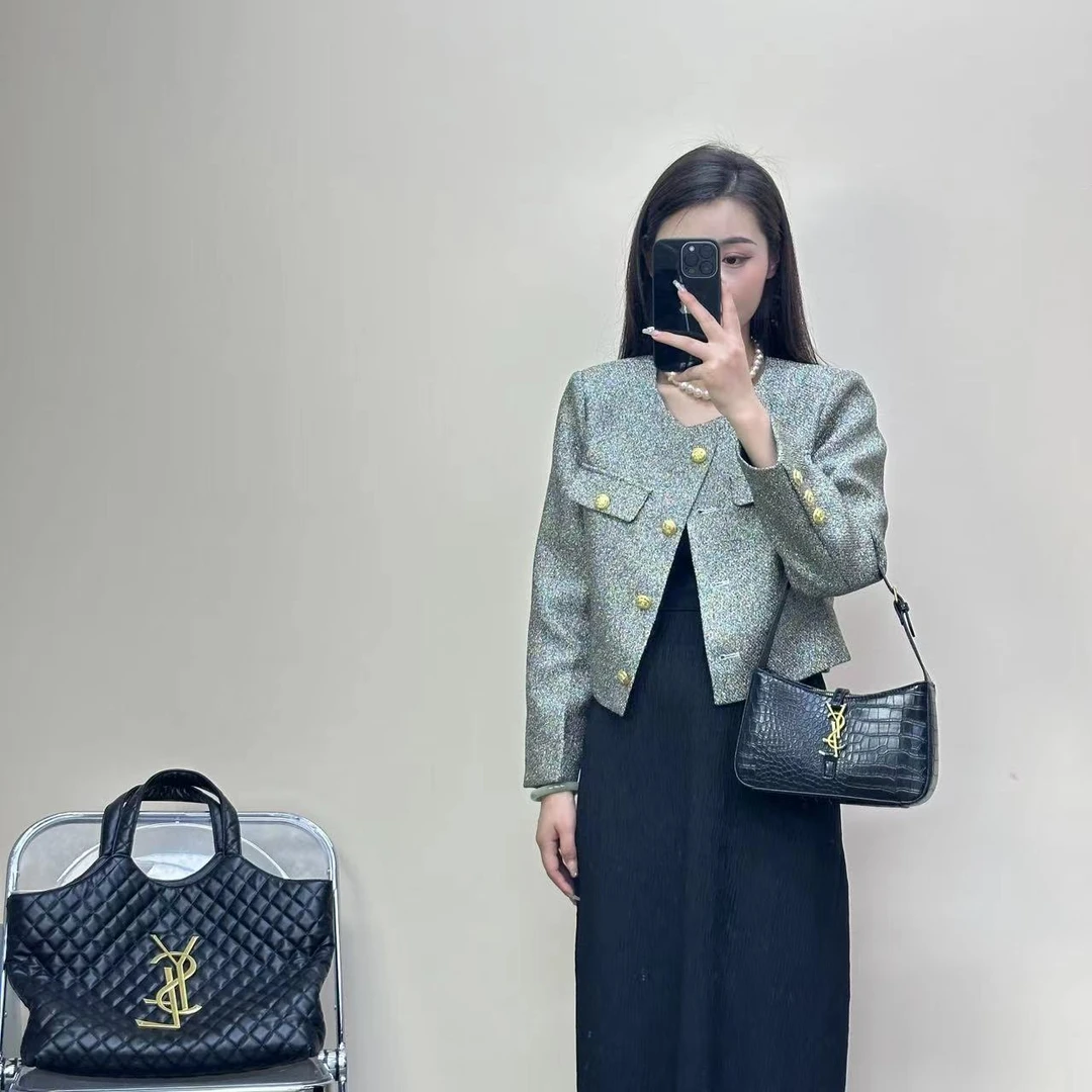 【Q ing原创】2024早秋新款轻奢时尚设计款重工小香风外套气质百搭