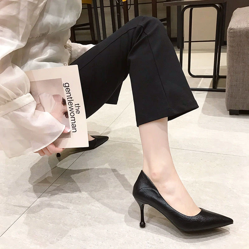 浅口高跟鞋鞋子女鞋单鞋时尚百搭细跟尖头气质伴娘职业性感新娘鞋