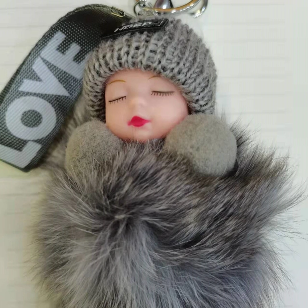 精品狐狸毛钥匙坠（随机发）