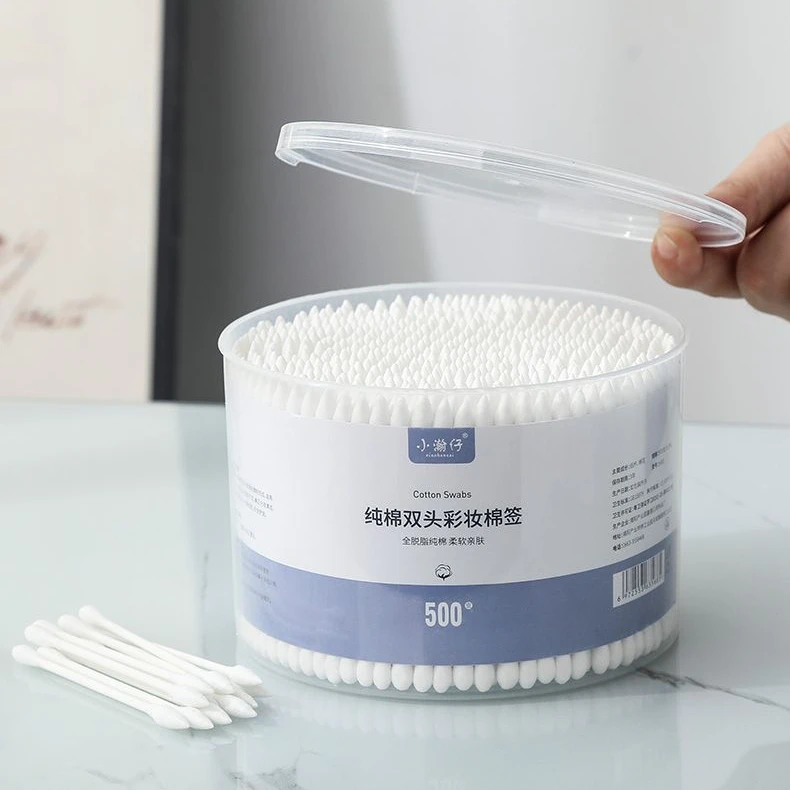 双头棉签掏耳朵化妆一次性卫生棉棒小细尖头挖耳勺木棒棉花棒专用