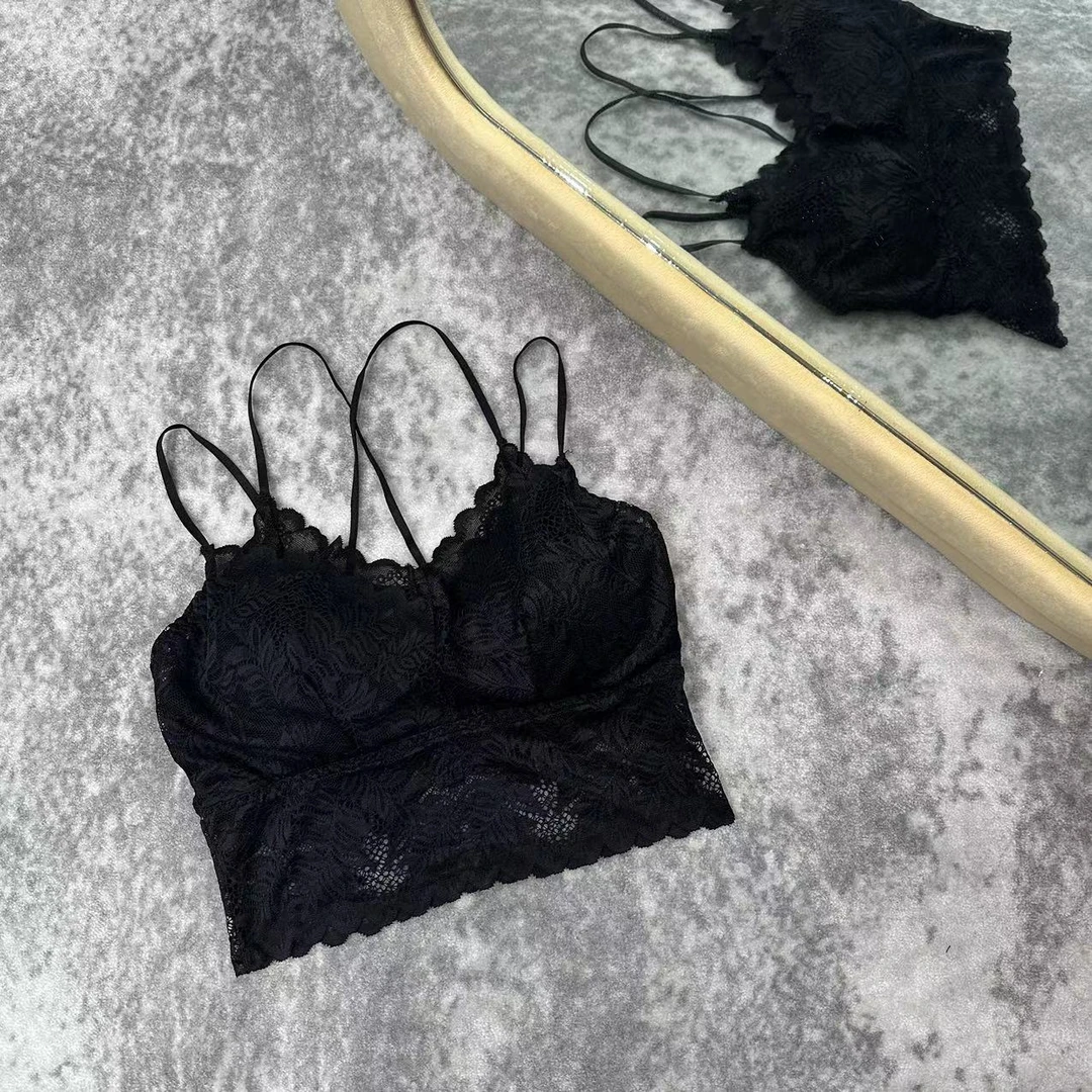 0724时尚百搭交叉美背女士蕾丝