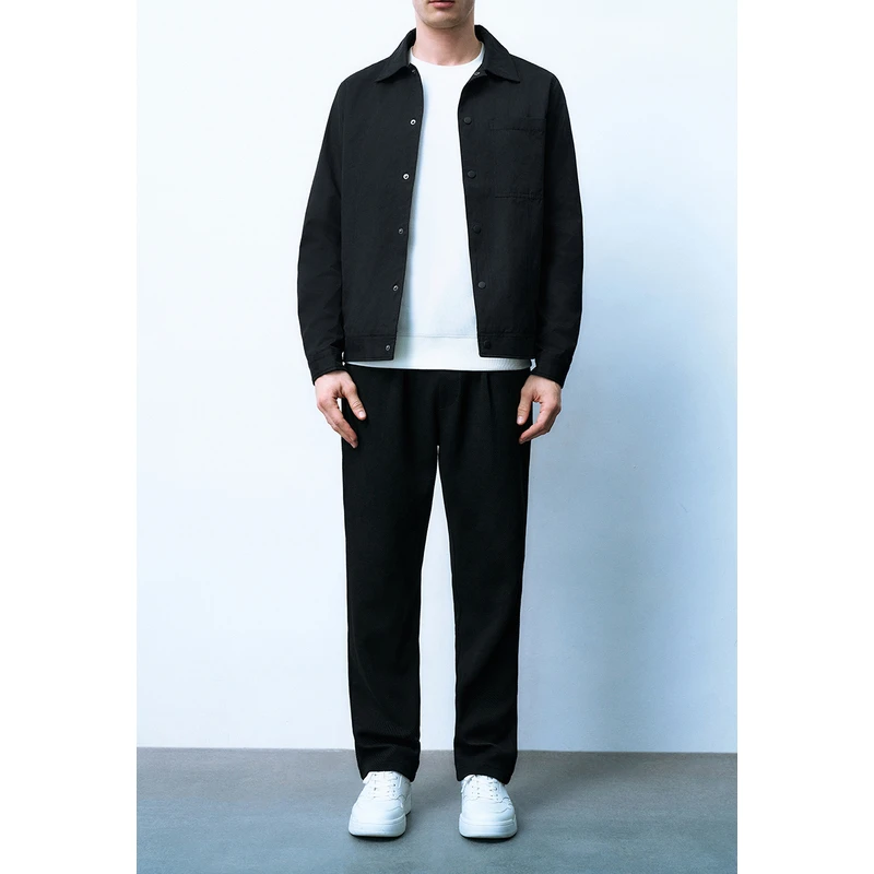 UR2023秋冬季新款男装时尚休闲松紧腰抽绳宽松萝卜长裤UMU630047