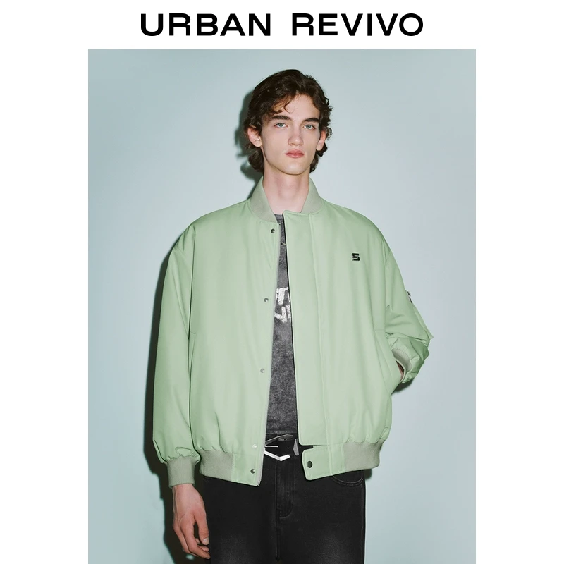 UR2024秋冬新款男装潮流章仔超宽松棒球服百搭棉服外套UMV140031