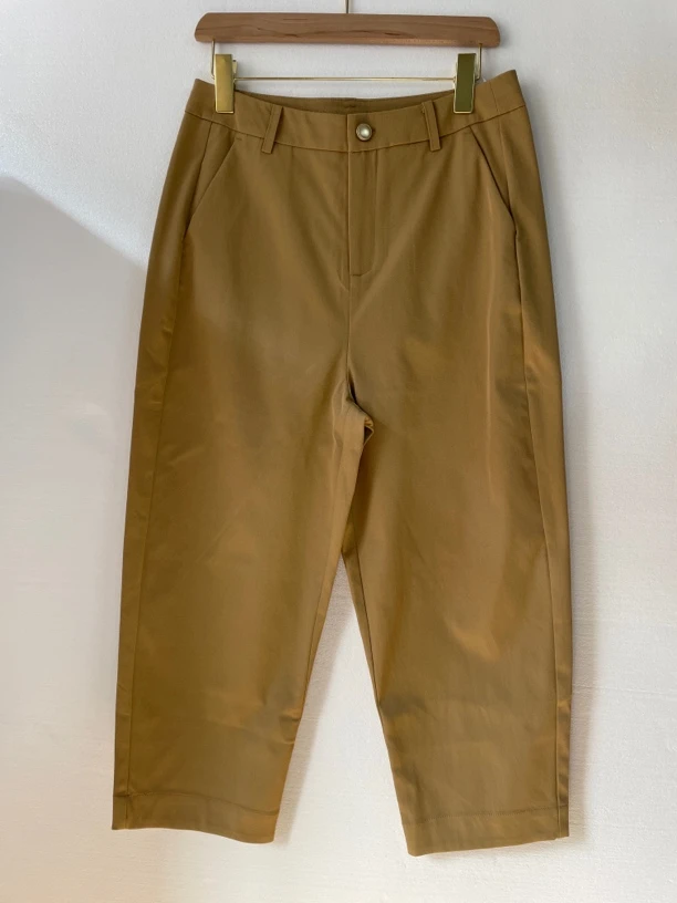 S9295老钱风百搭洋气宽松休闲修饰腿型裤