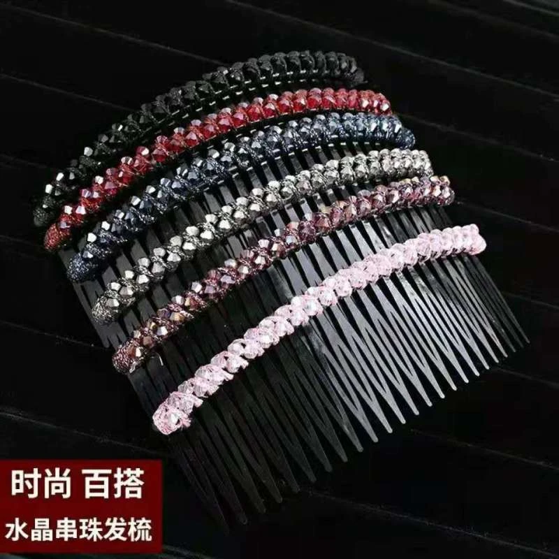 亚克力发饰 小莉私人订制款金丝水钻发梳