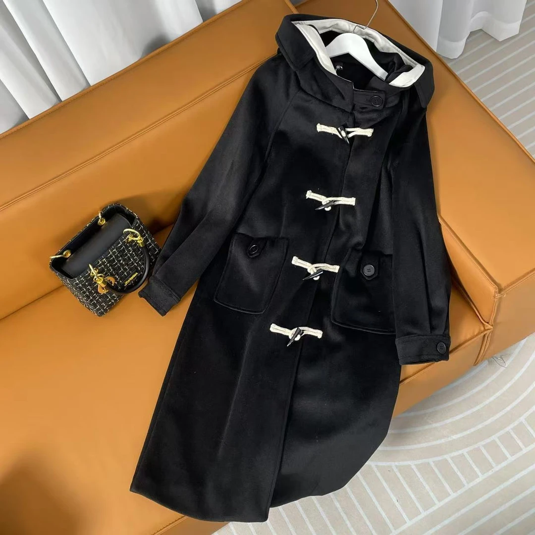 【静姐宠粉】品牌撤柜好看简约百搭中长款毛呢外套韩版时尚N324