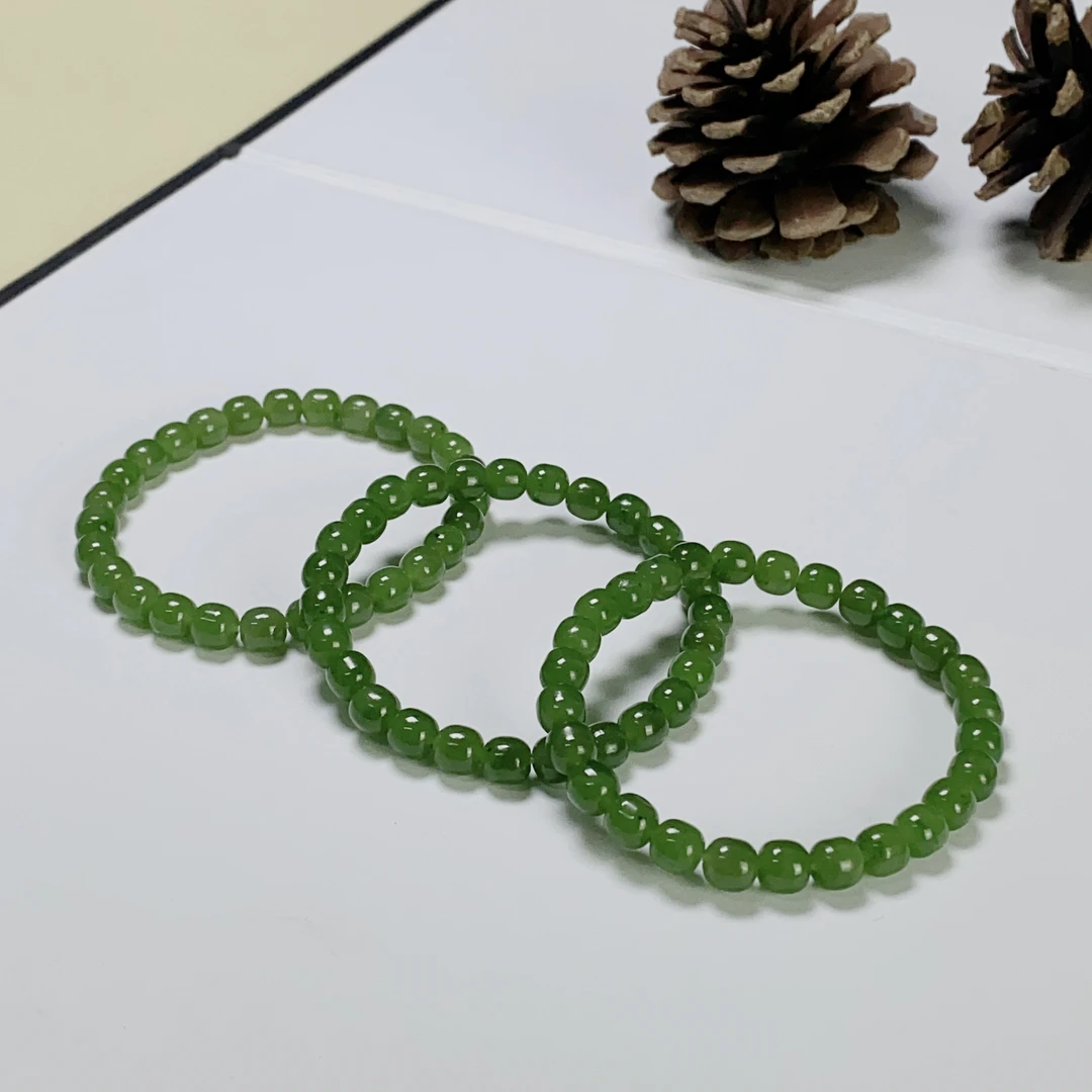 2003/和田玉碧玉手串6 老型珠 精美百搭女款/多样性发/一件 商城