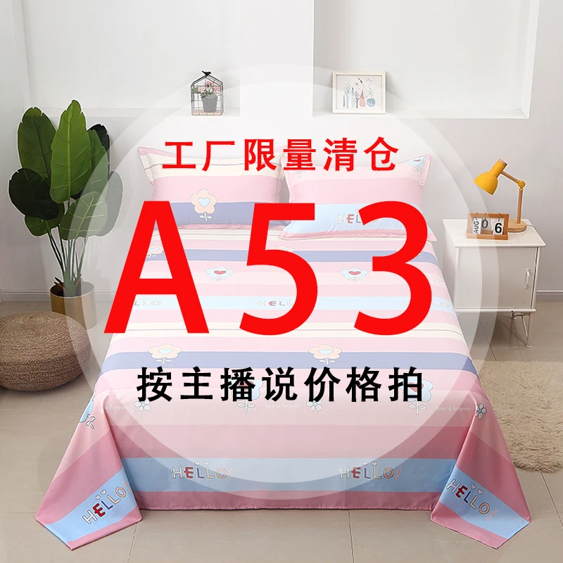 A53号 【工厂限量清仓尾单床品】-听好主播介绍下单亲肤床上用品53