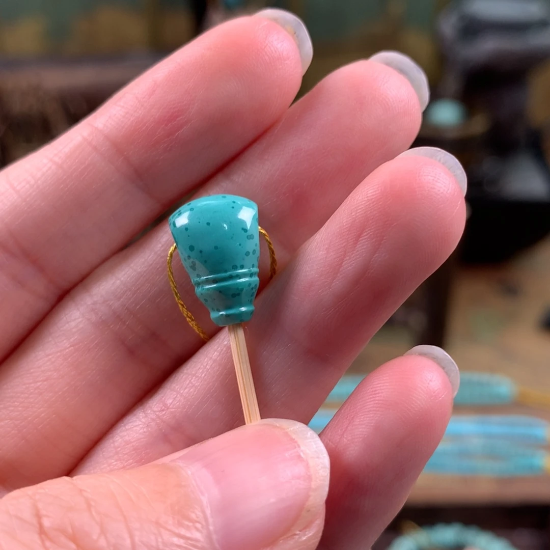 绿松石颈饰未镶嵌三通9+