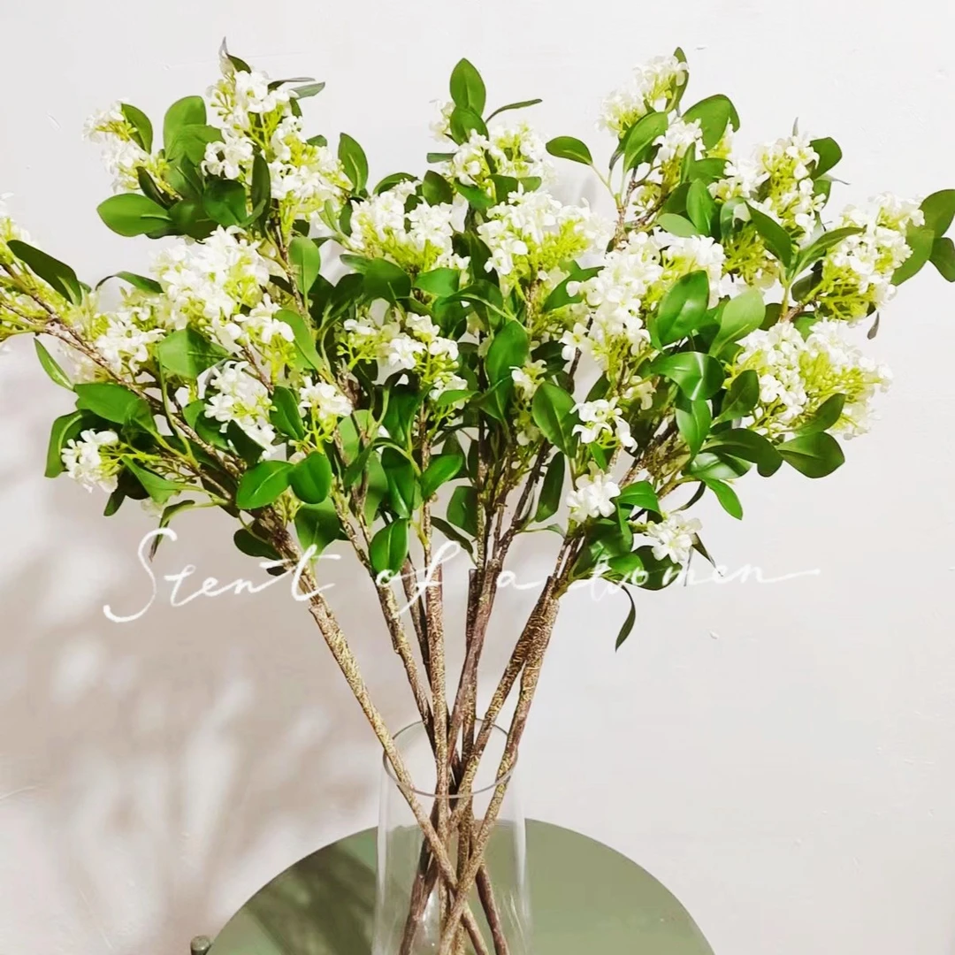 千里香花仿真花假花插花装饰花艺摆设客厅餐桌绢花摆件