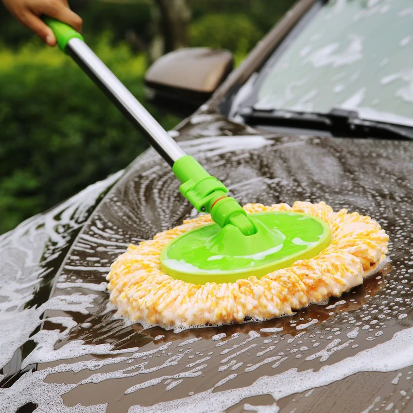 长柄伸缩可旋转洗车拖把刷车拖布擦车拖把车用除尘清洁刷洗车刷子