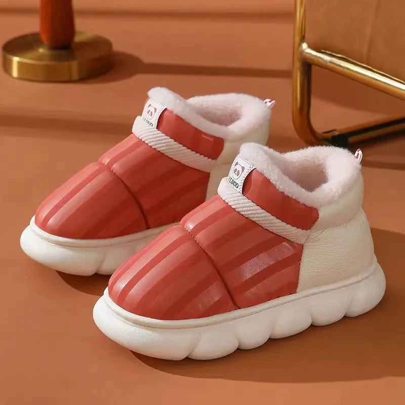 冬季加厚包跟棉拖鞋女厚底加绒居家鞋防水防滑棉鞋冬天加厚棉拖鞋