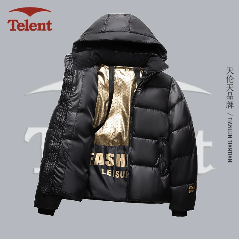 Telent/天伦天黑金石墨烯棉衣 男女款蜂窝科技加厚保暖连帽外套