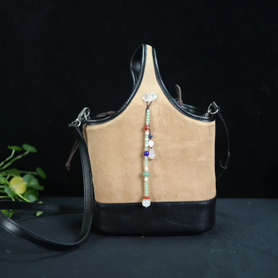 【细物慢造】水桶包（ZP38）时尚休闲百搭女士复古古风单肩