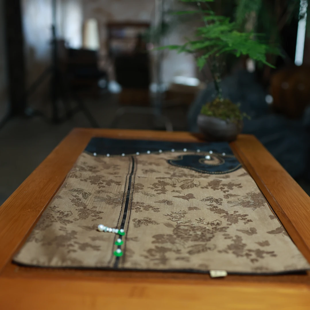 【细物慢造】香云纱如意高定茶席  AH071