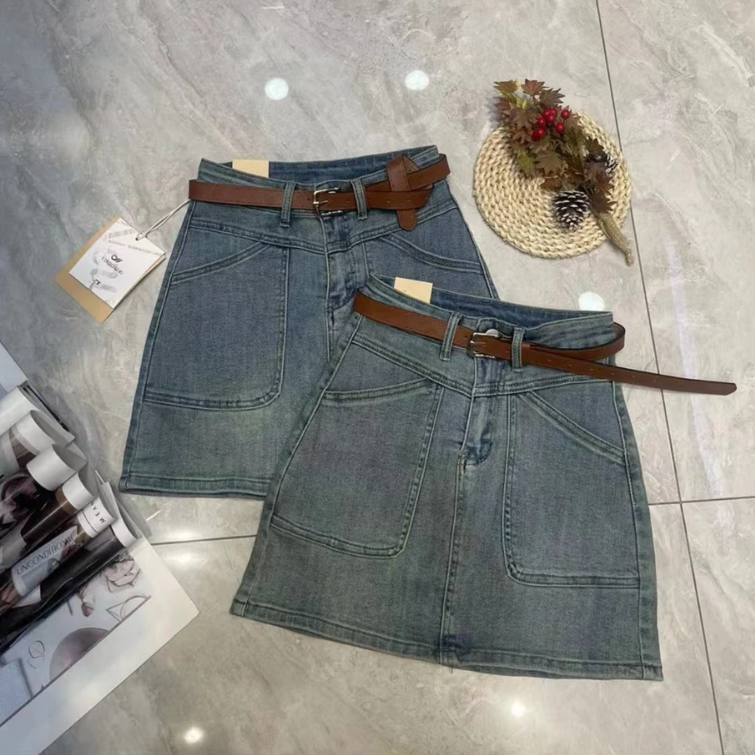 显瘦半身裙女装半身裙牛仔短裙高腰时尚百搭夏季