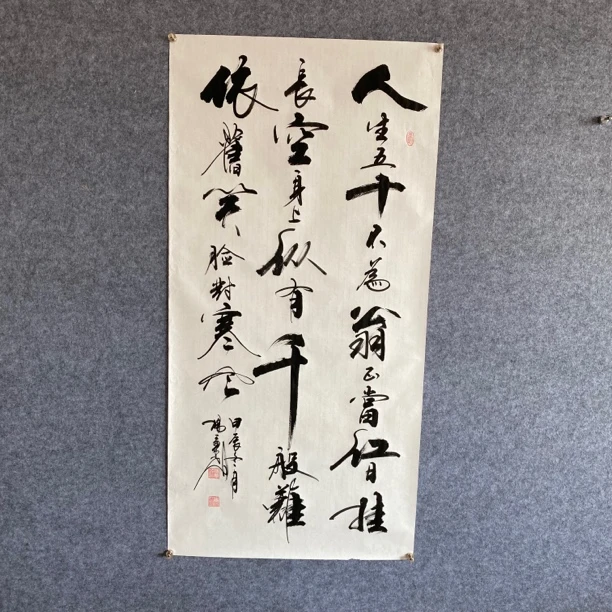 人生五十不为翁手写作品