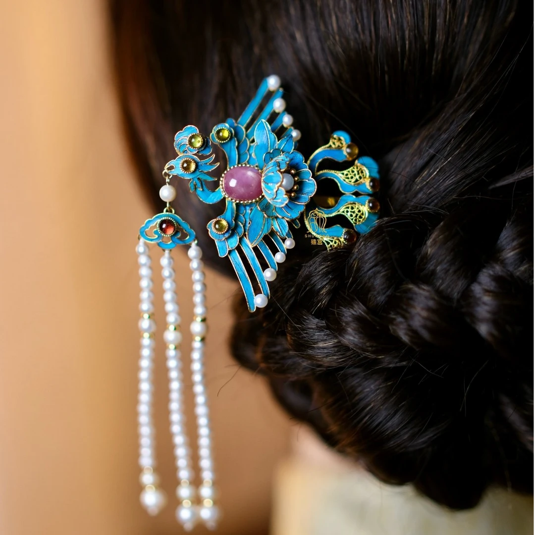 殊宫凤凰流苏发簪