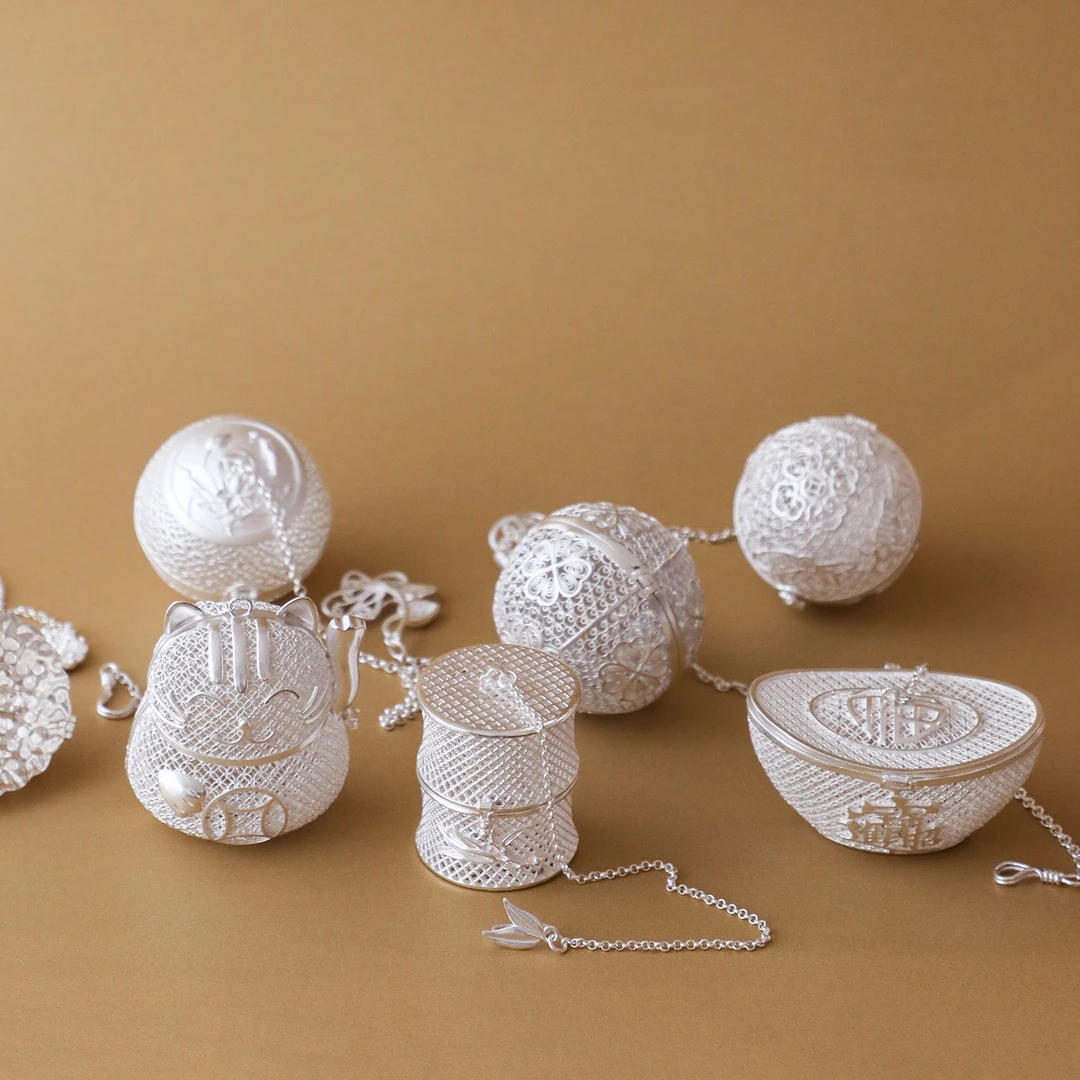 泡茶球足银999茶滤球手工煮茶过滤器茶具懒人神器随手礼