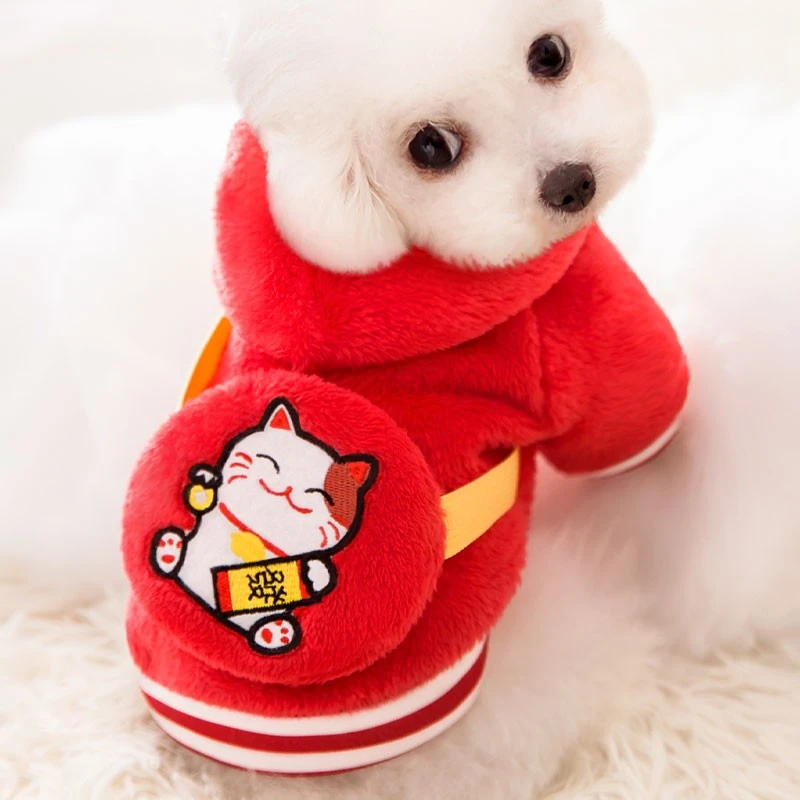 达人专属—新年发财猫连帽绒棉衣冬季2011SXSL5932