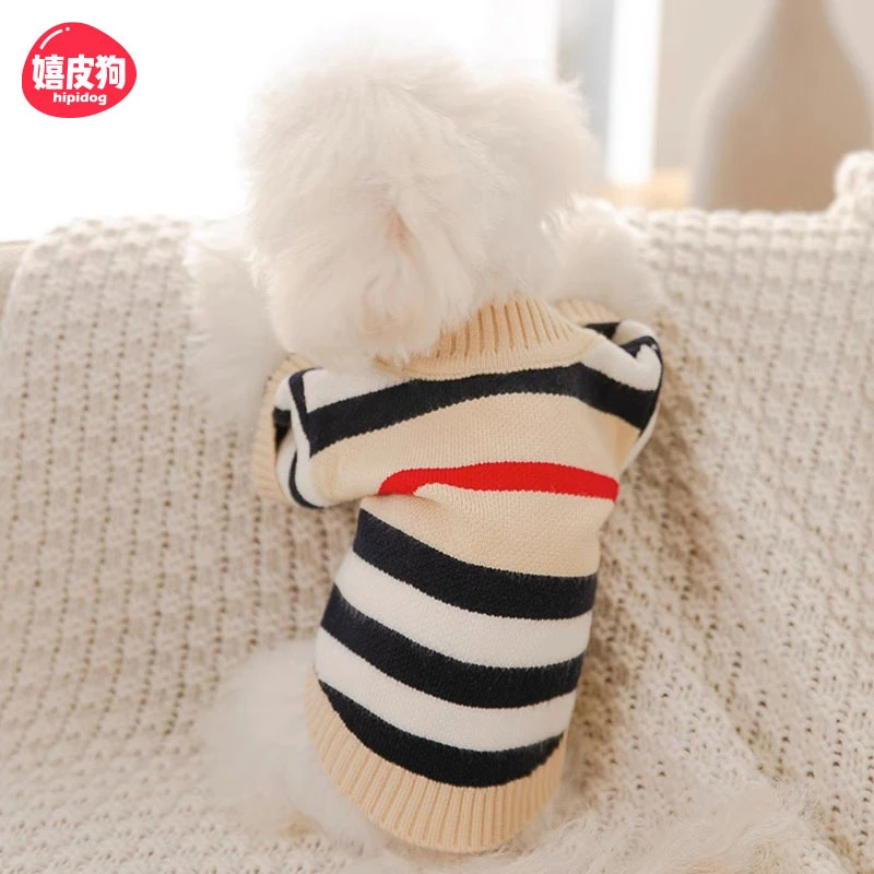 [达人]条纹毛衣衣服泰迪秋装比熊博美法斗猫咪宠物小型犬1331