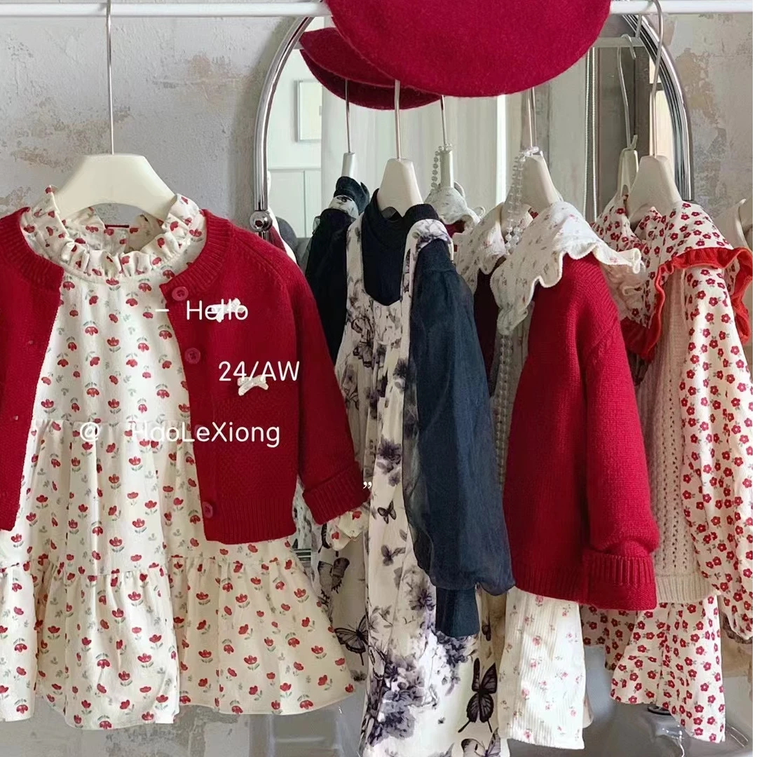 新159米2024年秋季新品【多米蓝精灵童装】女童婴儿宝宝韩版公主裙