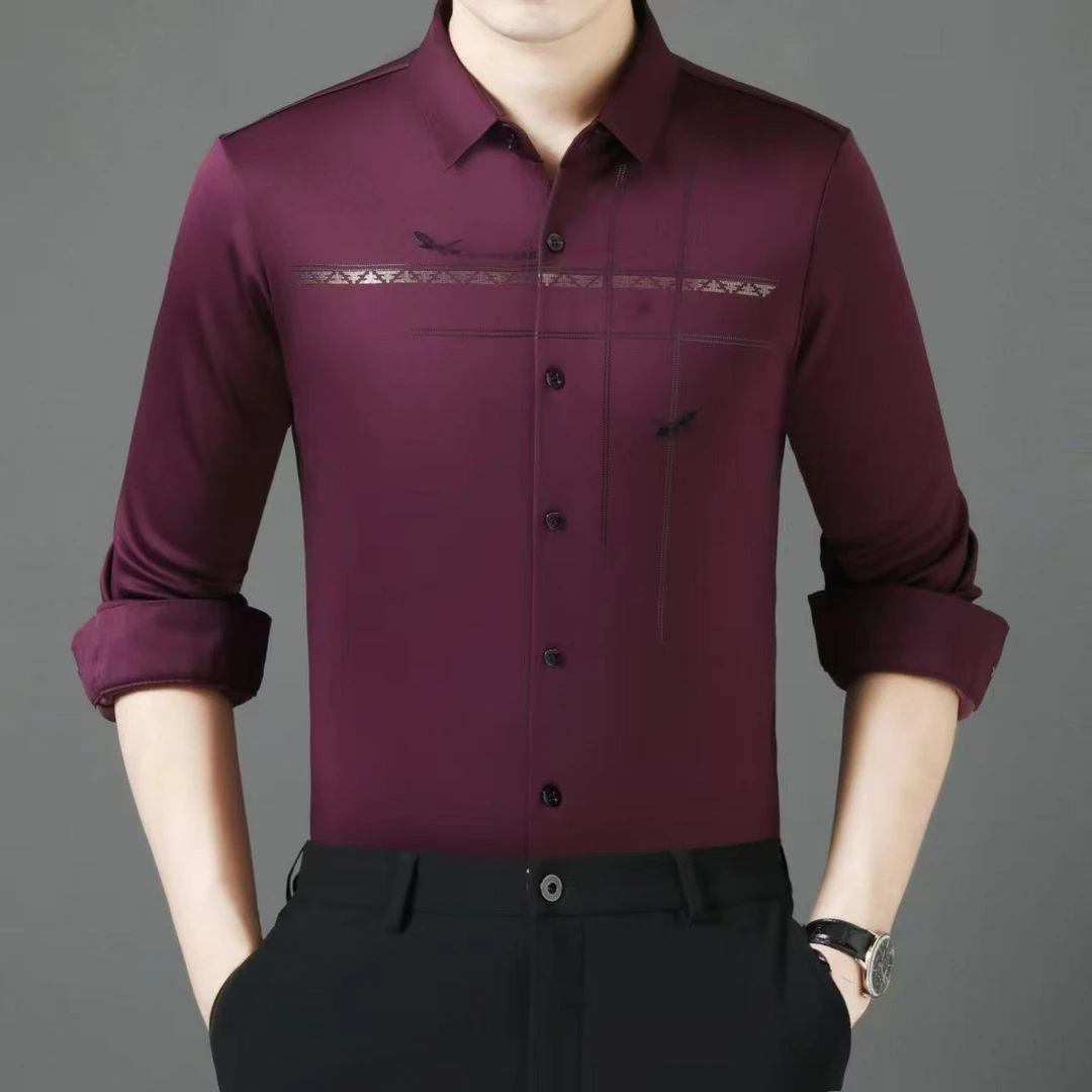 9724 秋冬男士无痕加绒商务衬衣 F202 三楼