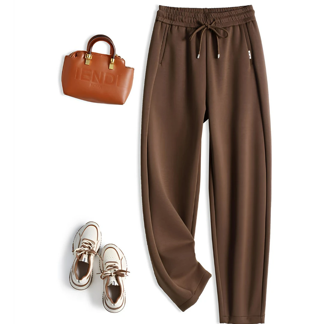 韩衣奇迹秋冬哈伦裤大码春秋显瘦长裤高腰直筒宽松时尚外穿百搭裤