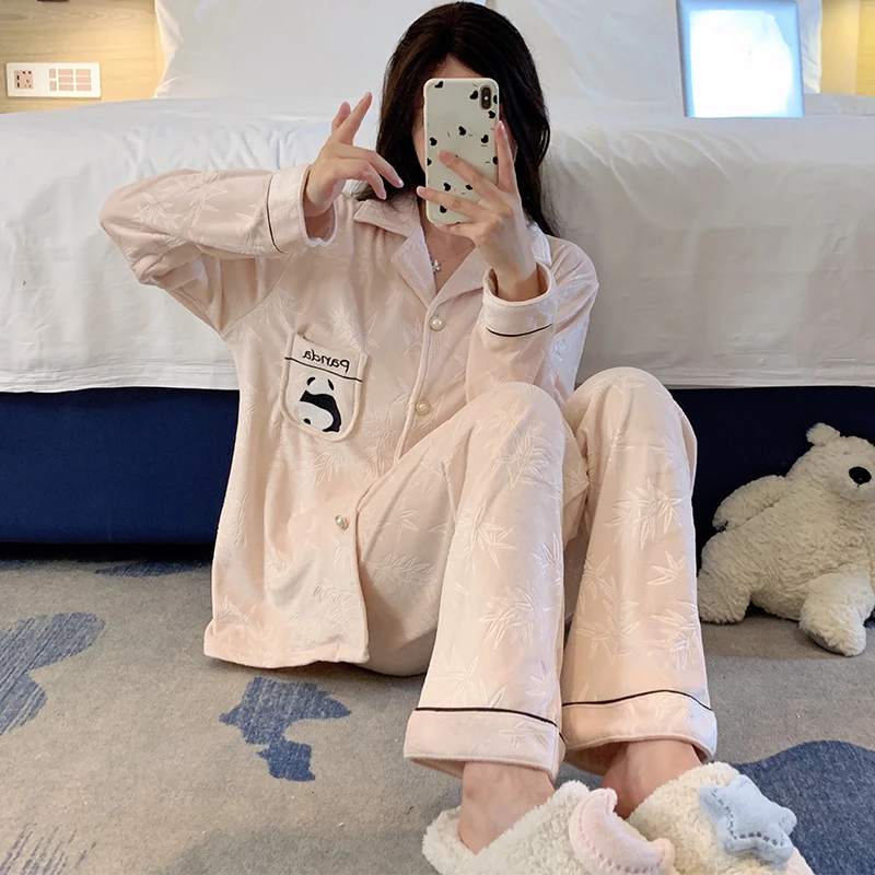 睡衣女秋冬季海岛绒加厚保暖2025新款珊瑚绒浅粉大码春家居服套装