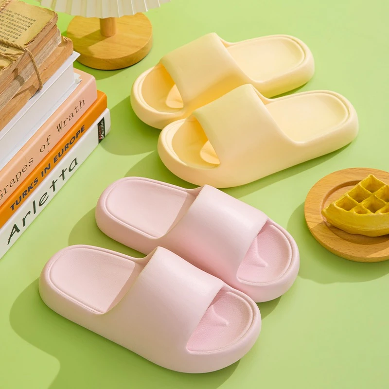 踩屎感eva面包拖鞋女夏季外穿厚底室内家居洗澡软底情侣凉拖鞋男