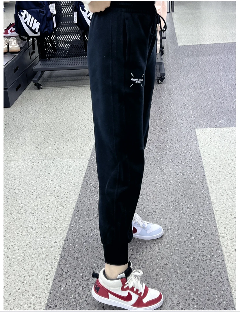 2024春季新款精致万针绣时尚休闲款加绒加厚百搭运动裤针织卫裤女