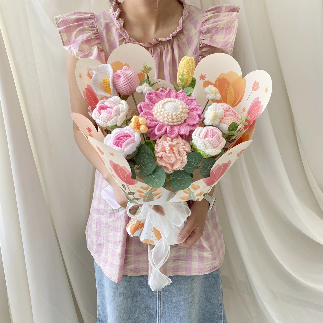 不晚家手工编织非遗手工花花束送女朋友送闺蜜送妈妈