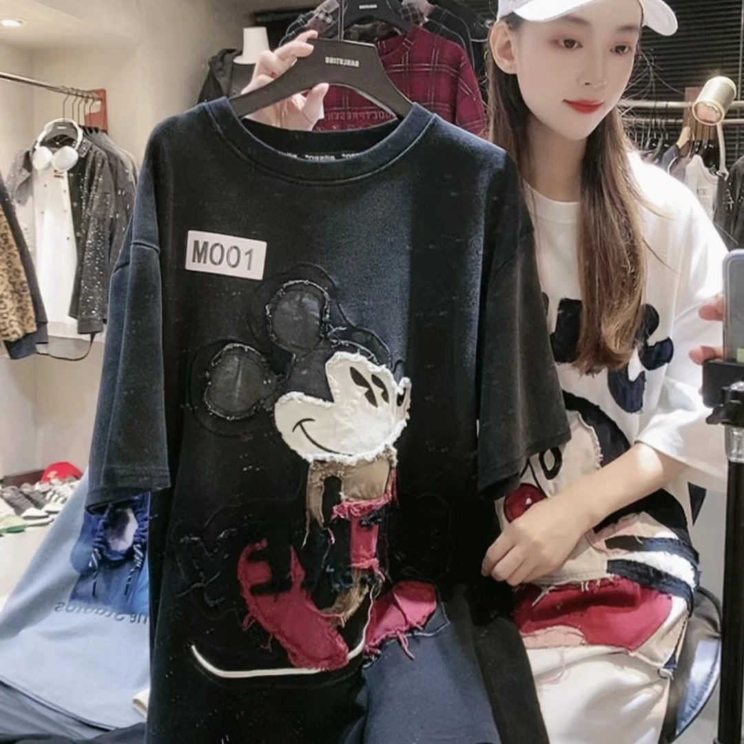 【D001-D160】爆款磨毛T恤女装时尚百搭上衣