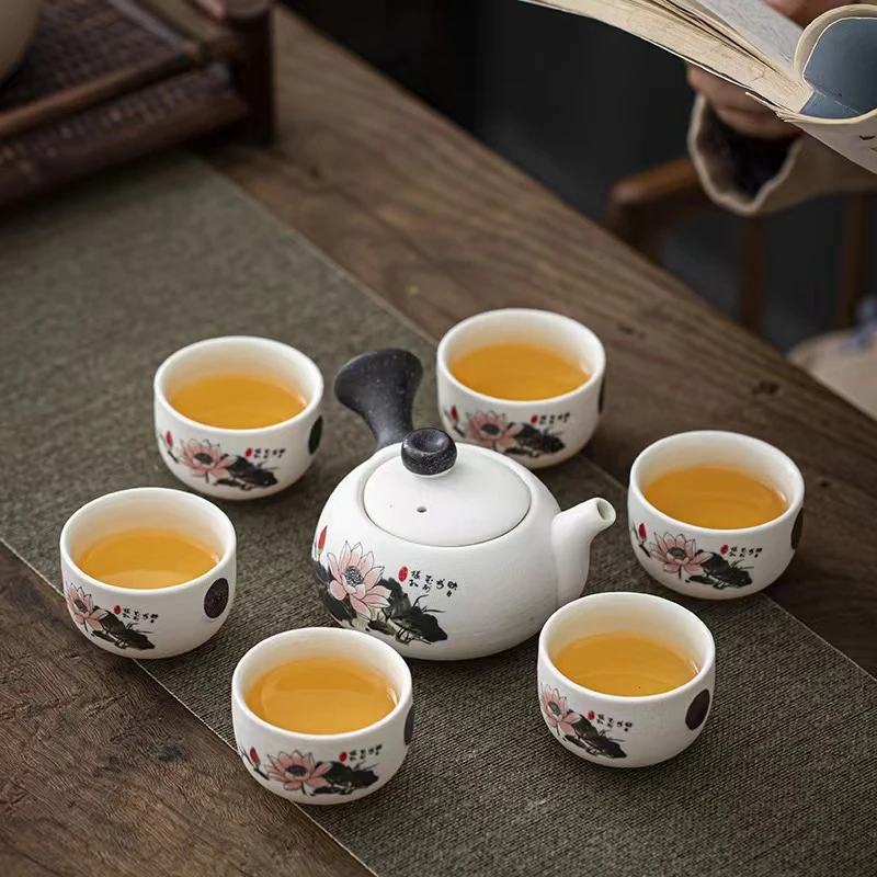 A 26雪花釉高温烧制磨砂质感茶具家用礼盒装简约中式