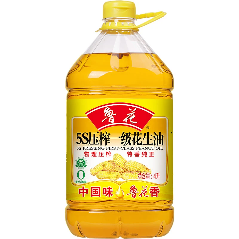 鲁花4L精选品质花生油纯正5S压榨工艺一级特香浓香优质健康食用油