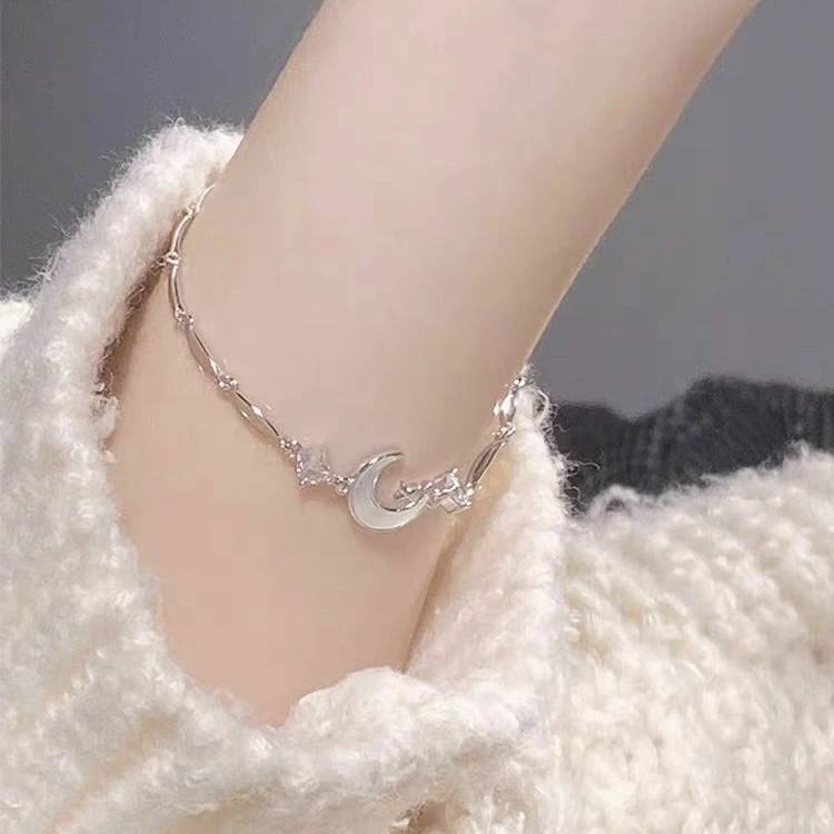 足银手链 纯银手链女生手镯学生闺蜜生日礼物送女友送老婆送妈妈
