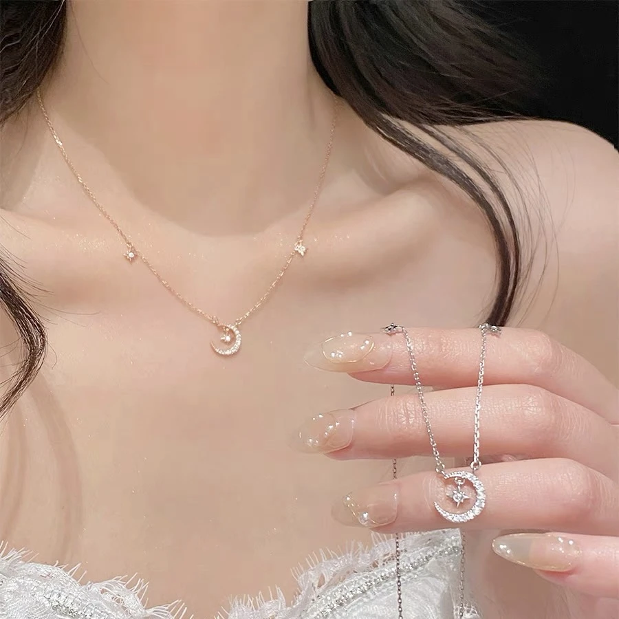 坠链均足银 纯银项链女生吊坠锁骨链闺蜜生日礼物送女友老婆妈妈