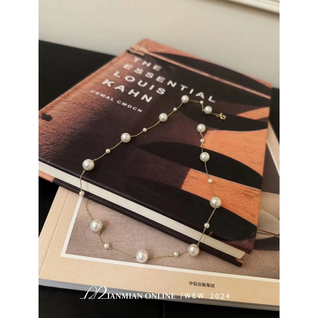 合金仿珍珠项链 绵绵在线“人间浪漫”时尚精致简约百搭珍珠项链