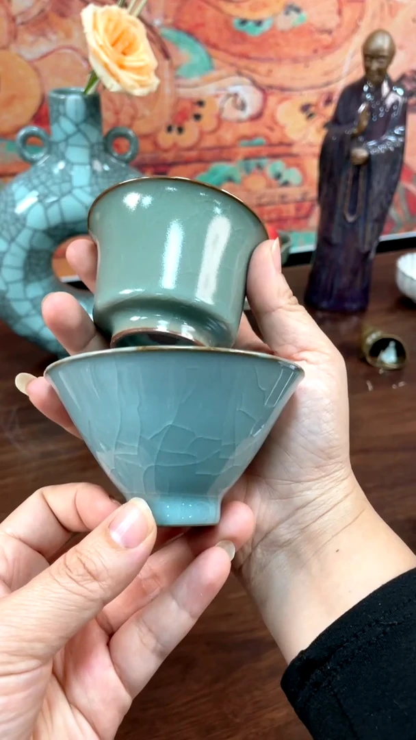 【闪购商品】龙泉青瓷杯盘盖碗壶11