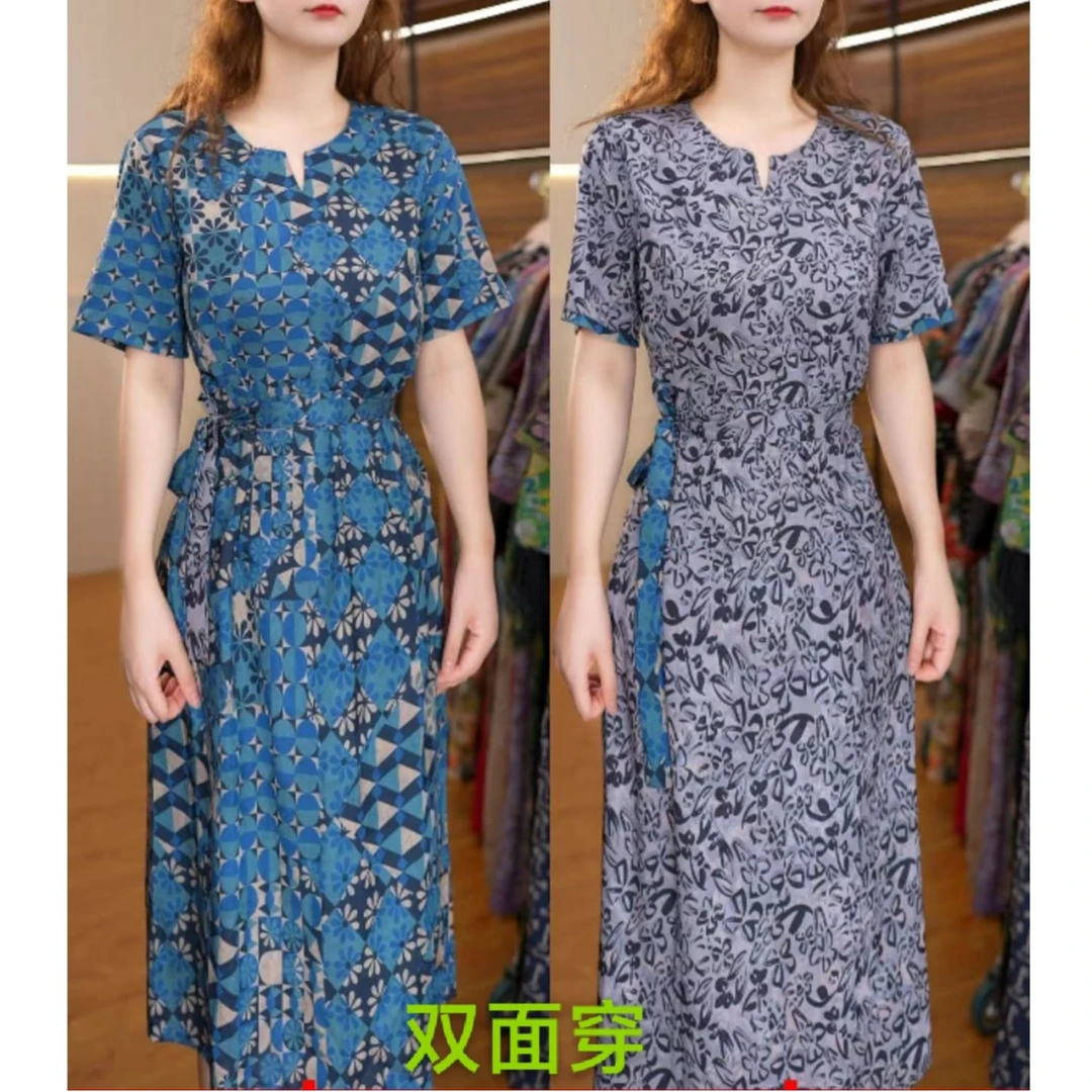 1568-26新款女士双面穿连衣裙