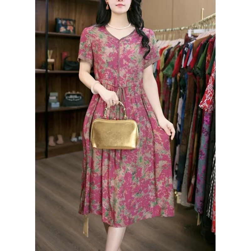 1966-26定制款美人醉桃花连衣裙