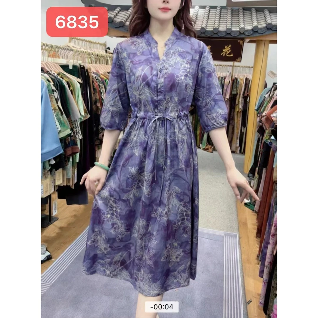 6835-21双面双穿时尚休闲连衣裙