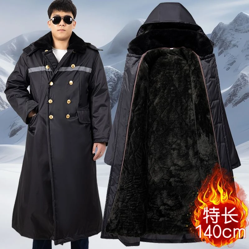 防水防雨雪棉大衣加绒加厚特长拆卸劳保大衣东北防寒棉冷库棉衣